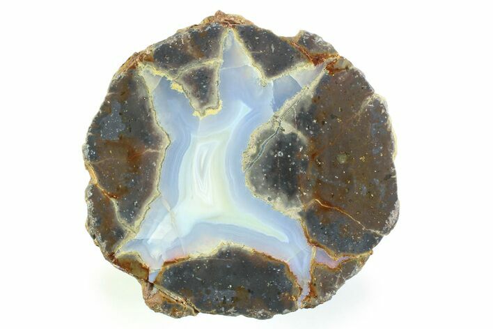 Colorful Polished Thunderegg Half - Nevada #337775